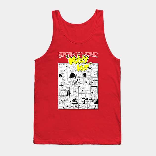 Krazy Kat - Newspaper Strip Tank Top by enyeniarts